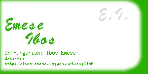 emese ibos business card